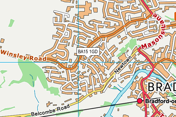 BA15 1GD map - OS VectorMap District (Ordnance Survey)