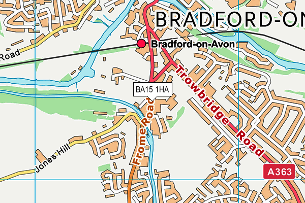 BA15 1HA map - OS VectorMap District (Ordnance Survey)