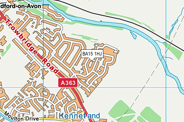 BA15 1HJ map - OS VectorMap District (Ordnance Survey)