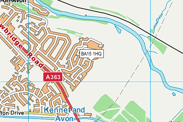 BA15 1HQ map - OS VectorMap District (Ordnance Survey)