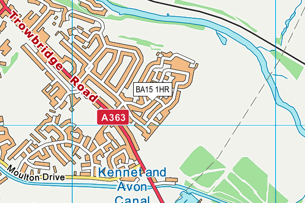 BA15 1HR map - OS VectorMap District (Ordnance Survey)