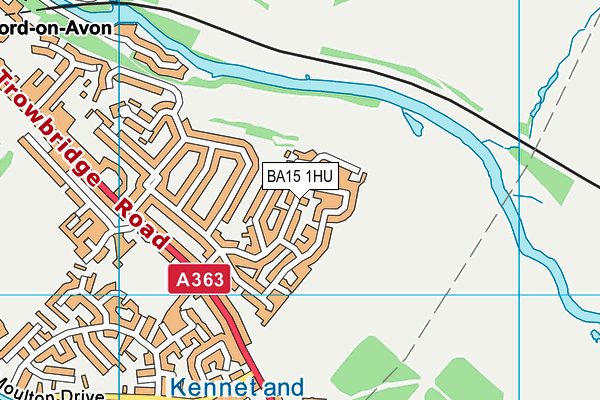 BA15 1HU map - OS VectorMap District (Ordnance Survey)