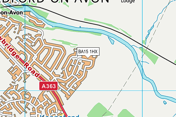 BA15 1HX map - OS VectorMap District (Ordnance Survey)