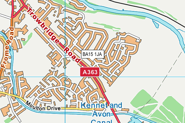 BA15 1JA map - OS VectorMap District (Ordnance Survey)