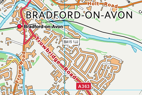 Bradford On Avon Golf Course (Closed) map (BA15 1JJ) - OS VectorMap District (Ordnance Survey)