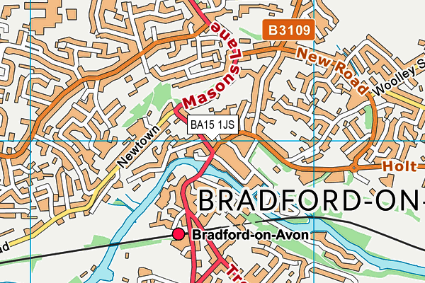 BA15 1JS map - OS VectorMap District (Ordnance Survey)