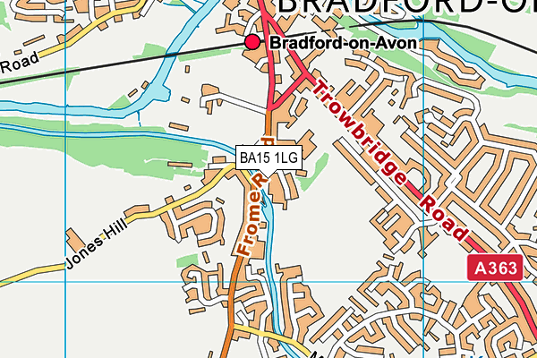 BA15 1LG map - OS VectorMap District (Ordnance Survey)