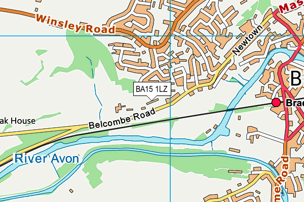 BA15 1LZ map - OS VectorMap District (Ordnance Survey)