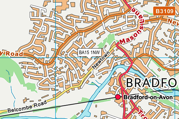 BA15 1NW map - OS VectorMap District (Ordnance Survey)