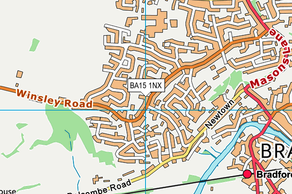 BA15 1NX map - OS VectorMap District (Ordnance Survey)