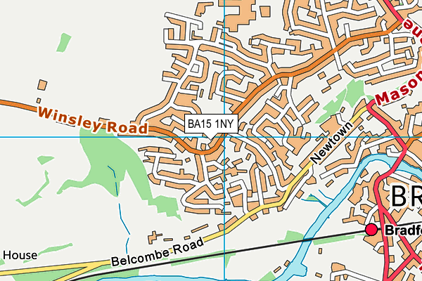 BA15 1NY map - OS VectorMap District (Ordnance Survey)