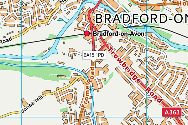 BA15 1PD map - OS VectorMap District (Ordnance Survey)