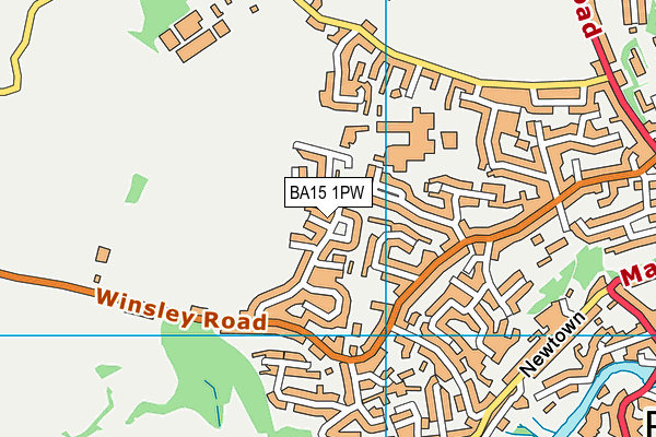 BA15 1PW map - OS VectorMap District (Ordnance Survey)