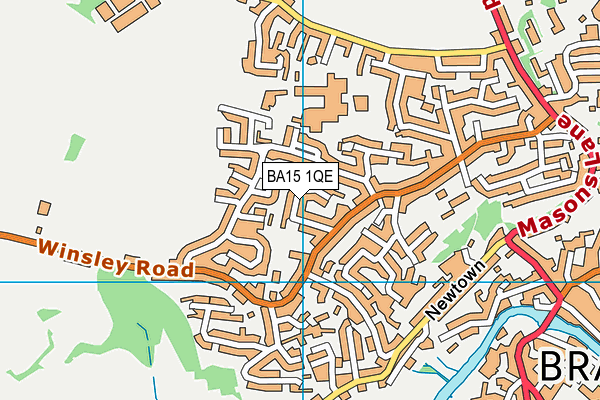 BA15 1QE map - OS VectorMap District (Ordnance Survey)
