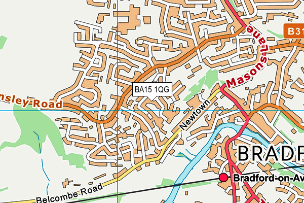 BA15 1QG map - OS VectorMap District (Ordnance Survey)