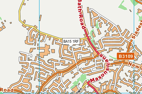 BA15 1RF map - OS VectorMap District (Ordnance Survey)