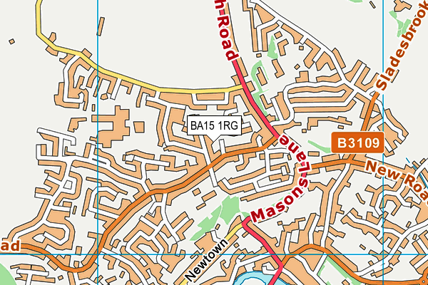 BA15 1RG map - OS VectorMap District (Ordnance Survey)
