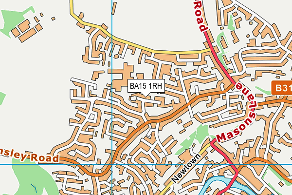 BA15 1RH map - OS VectorMap District (Ordnance Survey)