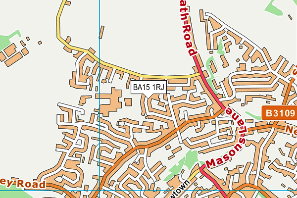 BA15 1RJ map - OS VectorMap District (Ordnance Survey)