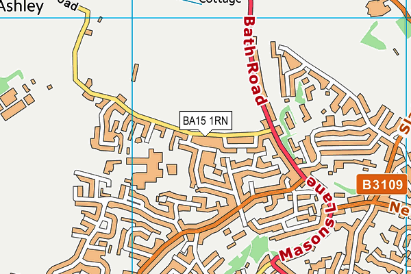 BA15 1RN map - OS VectorMap District (Ordnance Survey)