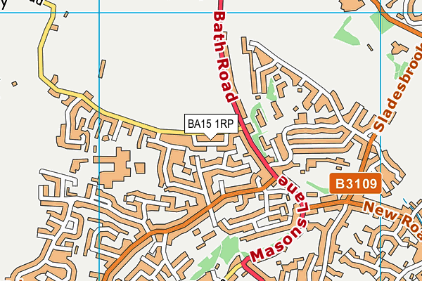 BA15 1RP map - OS VectorMap District (Ordnance Survey)