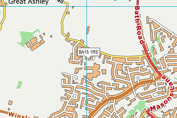 BA15 1RS map - OS VectorMap District (Ordnance Survey)