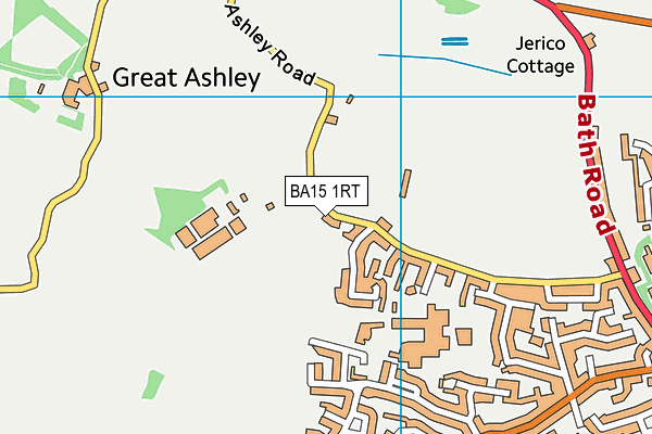 BA15 1RT map - OS VectorMap District (Ordnance Survey)