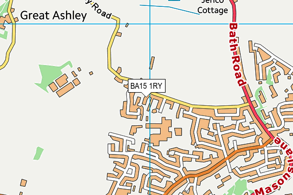 BA15 1RY map - OS VectorMap District (Ordnance Survey)