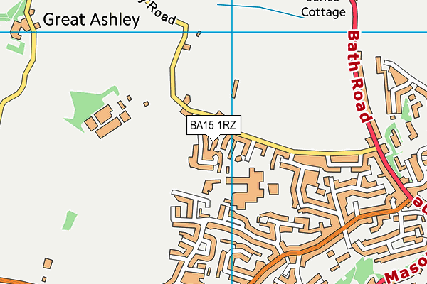 BA15 1RZ map - OS VectorMap District (Ordnance Survey)