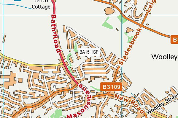BA15 1SF map - OS VectorMap District (Ordnance Survey)