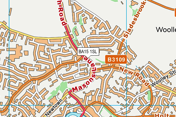 BA15 1SL map - OS VectorMap District (Ordnance Survey)