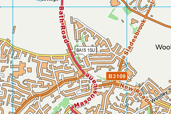 BA15 1SU map - OS VectorMap District (Ordnance Survey)