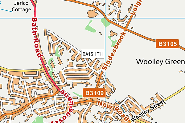 BA15 1TH map - OS VectorMap District (Ordnance Survey)