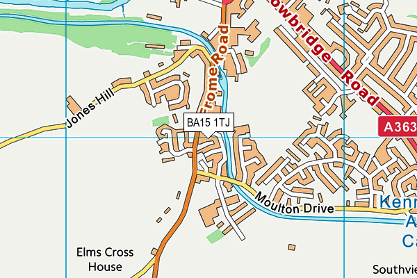 BA15 1TJ map - OS VectorMap District (Ordnance Survey)
