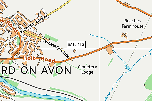 BA15 1TS map - OS VectorMap District (Ordnance Survey)