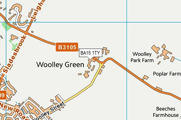 BA15 1TY map - OS VectorMap District (Ordnance Survey)