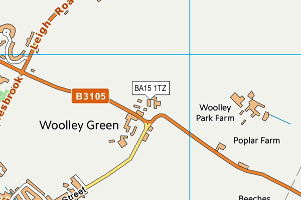 BA15 1TZ map - OS VectorMap District (Ordnance Survey)