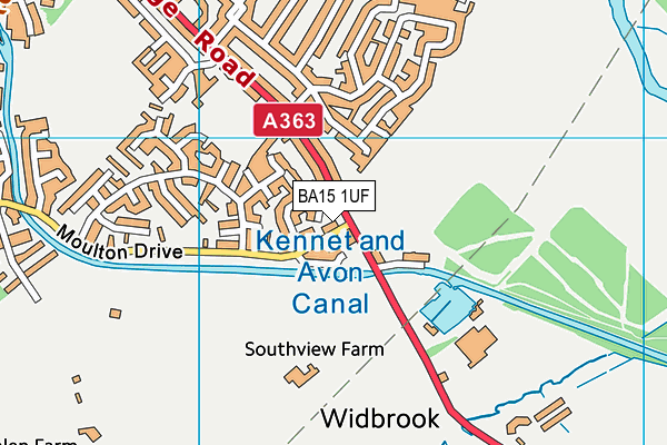 BA15 1UF map - OS VectorMap District (Ordnance Survey)