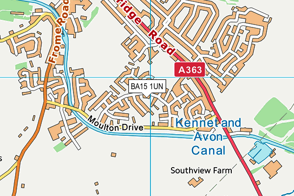 BA15 1UN map - OS VectorMap District (Ordnance Survey)