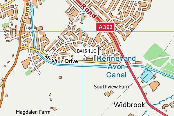 BA15 1UQ map - OS VectorMap District (Ordnance Survey)