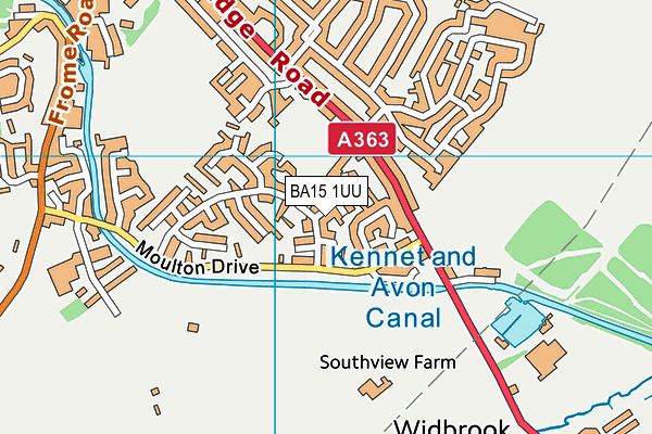 BA15 1UU map - OS VectorMap District (Ordnance Survey)