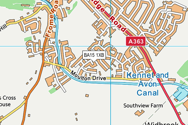 BA15 1XB map - OS VectorMap District (Ordnance Survey)