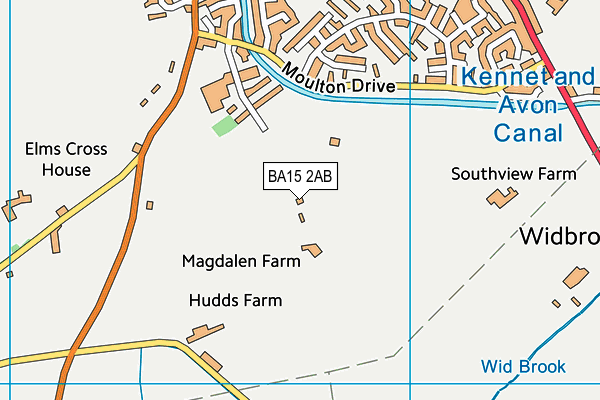 BA15 2AB map - OS VectorMap District (Ordnance Survey)