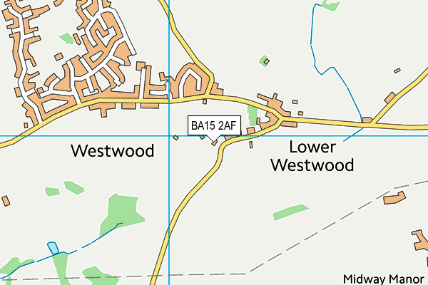 Westwood Parish Room map (BA15 2AF) - OS VectorMap District (Ordnance Survey)