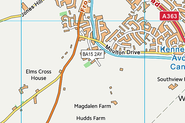 BA15 2AY map - OS VectorMap District (Ordnance Survey)