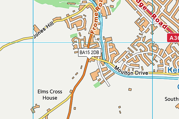 BA15 2DB map - OS VectorMap District (Ordnance Survey)