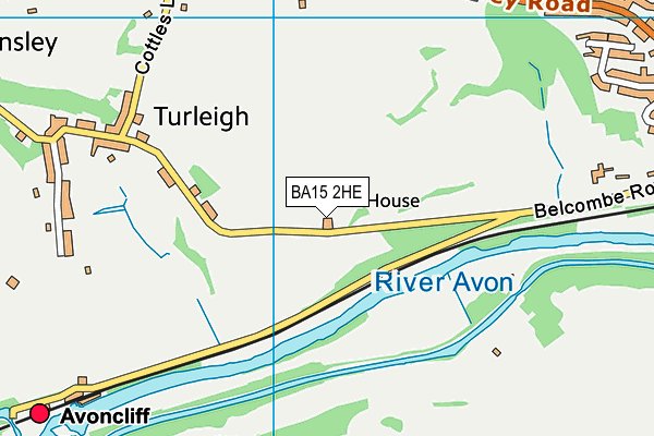 BA15 2HE map - OS VectorMap District (Ordnance Survey)