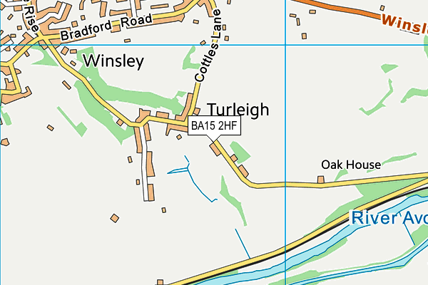 BA15 2HF map - OS VectorMap District (Ordnance Survey)