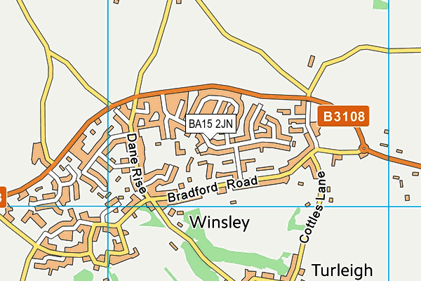 Winsley CoE VC Primary School map (BA15 2JN) - OS VectorMap District (Ordnance Survey)