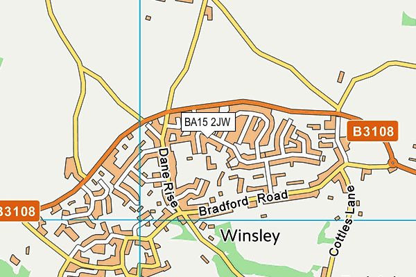 BA15 2JW map - OS VectorMap District (Ordnance Survey)